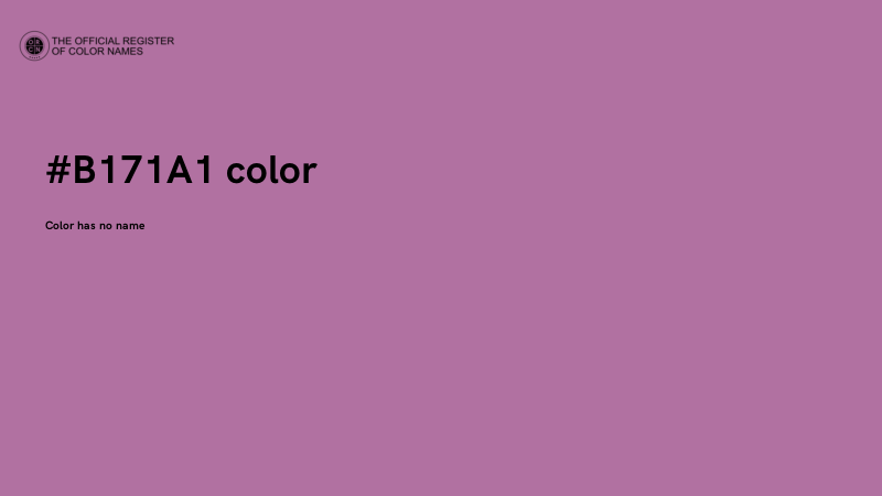 #B171A1 color image