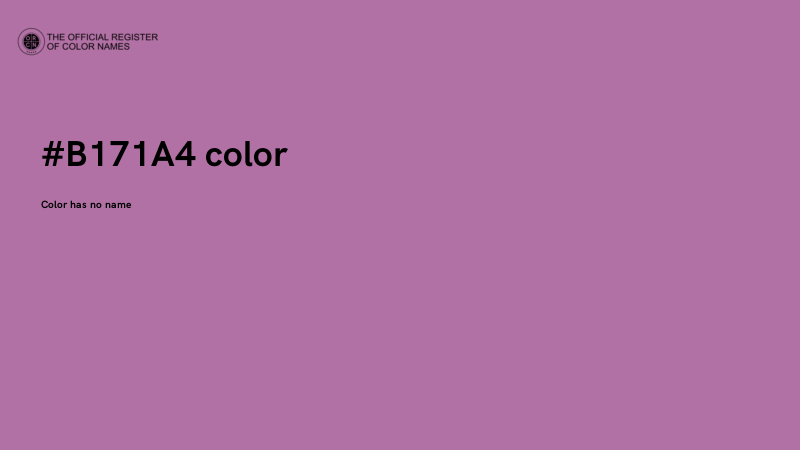 #B171A4 color image