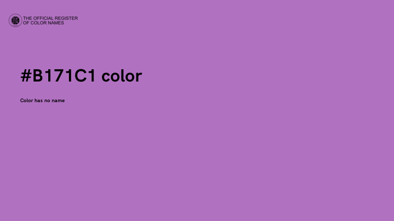 #B171C1 color image