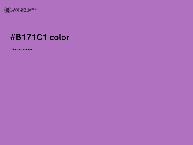 #B171C1 color image