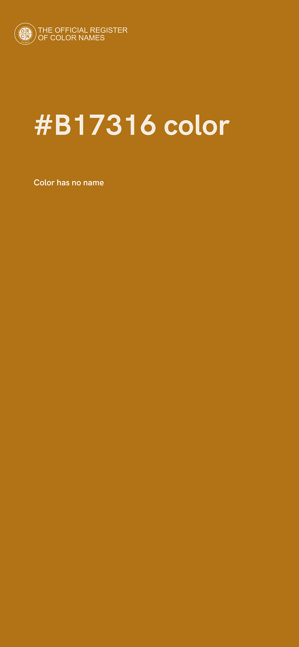 #B17316 color image