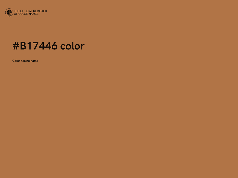 #B17446 color image