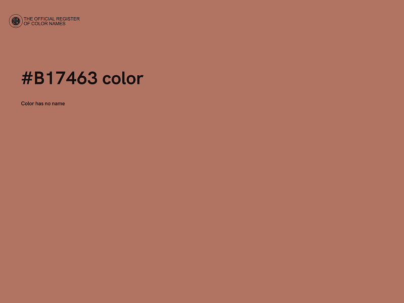 #B17463 color image