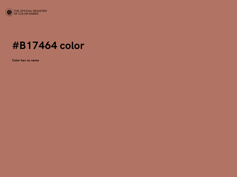 #B17464 color image