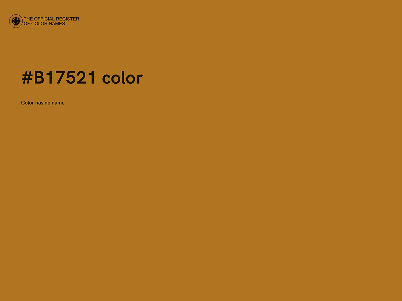 #B17521 color image