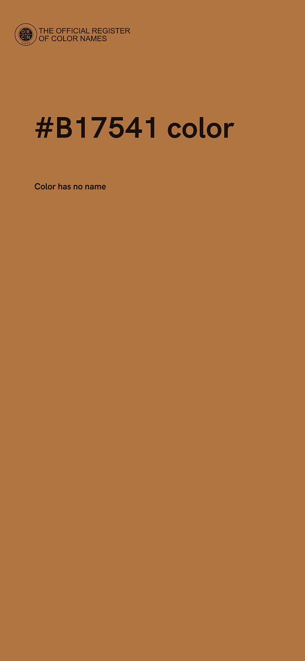 #B17541 color image