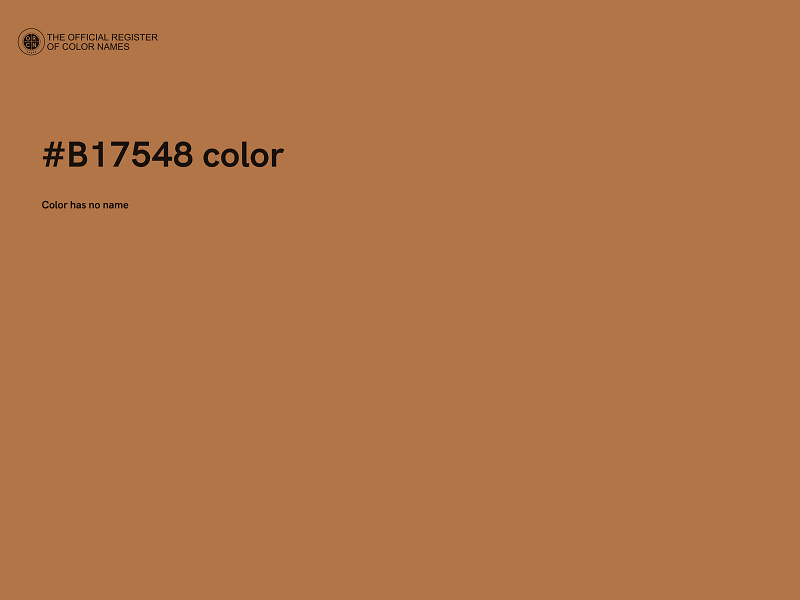 #B17548 color image