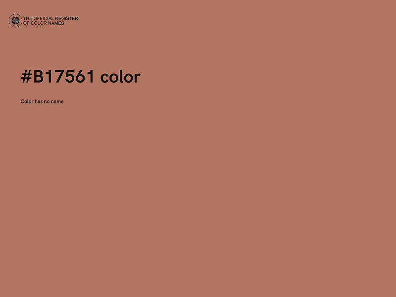 #B17561 color image