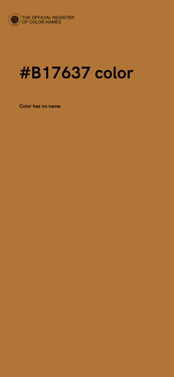 #B17637 color image