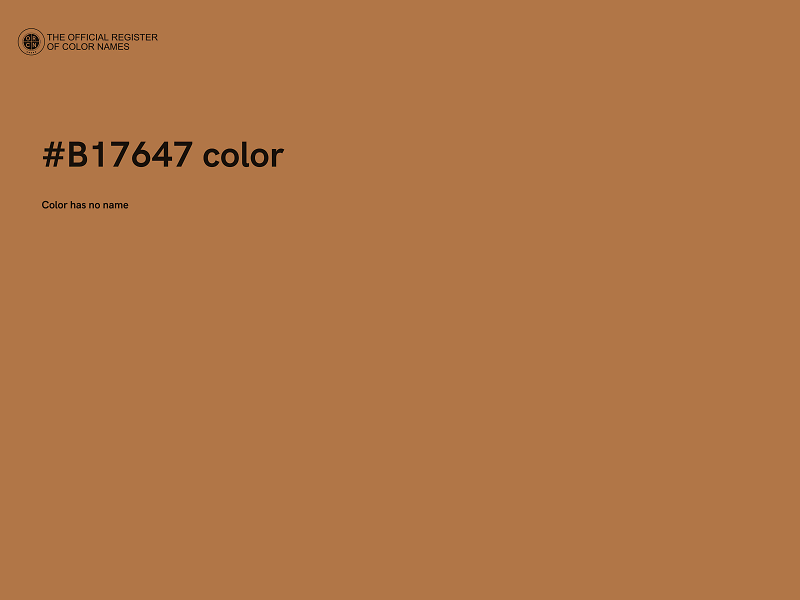 #B17647 color image