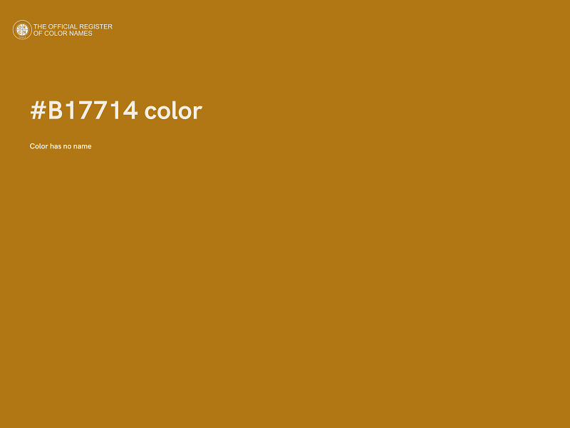 #B17714 color image