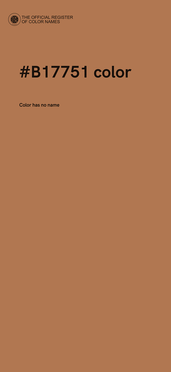 #B17751 color image