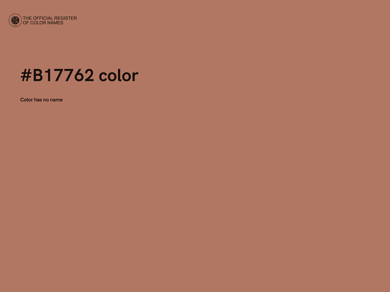 #B17762 color image