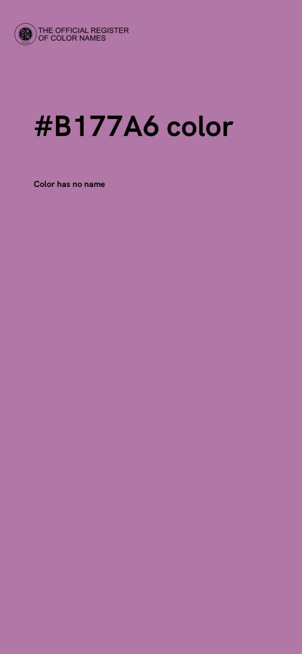 #B177A6 color image