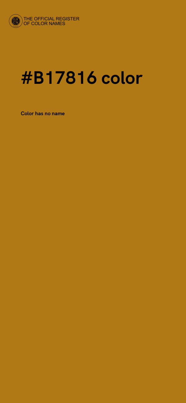 #B17816 color image