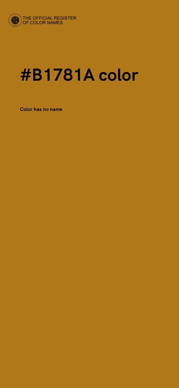 #B1781A color image