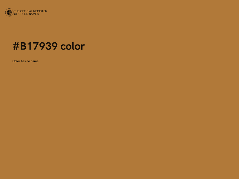 #B17939 color image