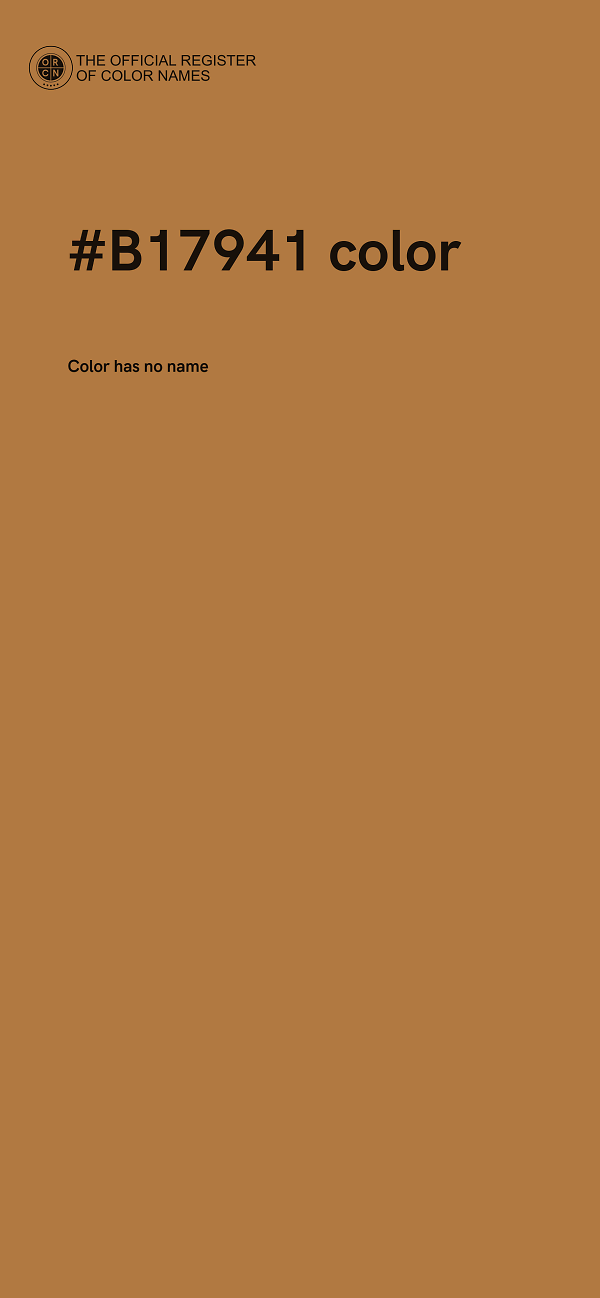 #B17941 color image