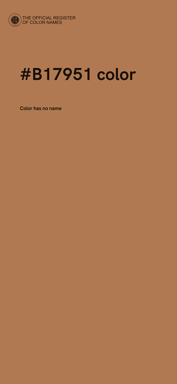 #B17951 color image