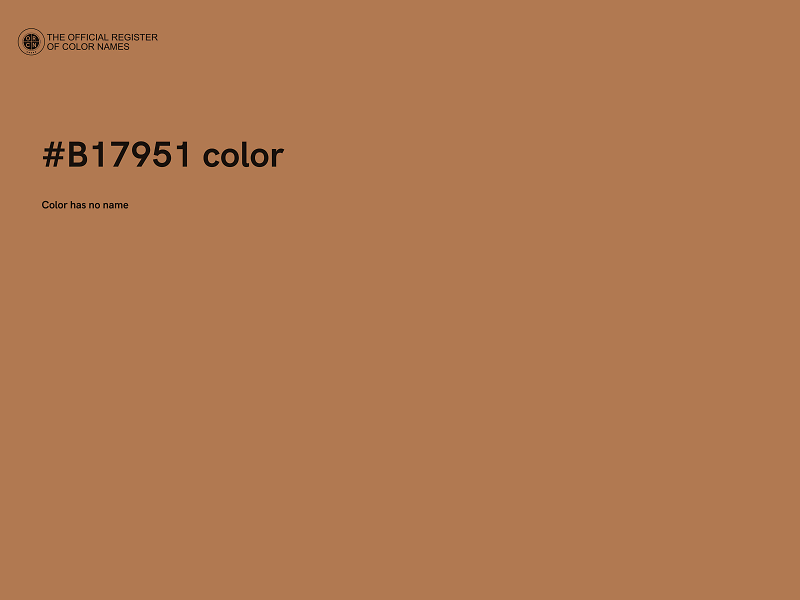 #B17951 color image