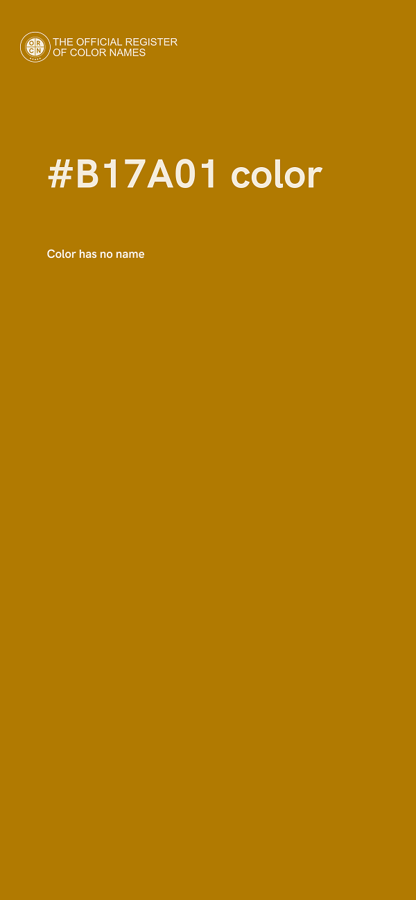 #B17A01 color image