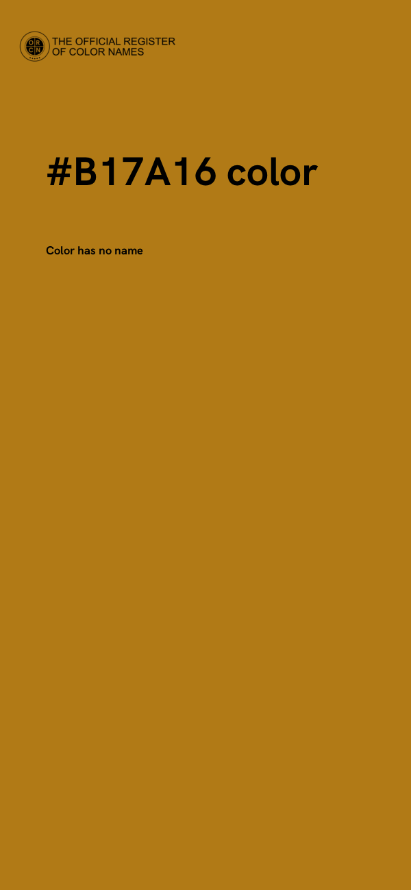 #B17A16 color image