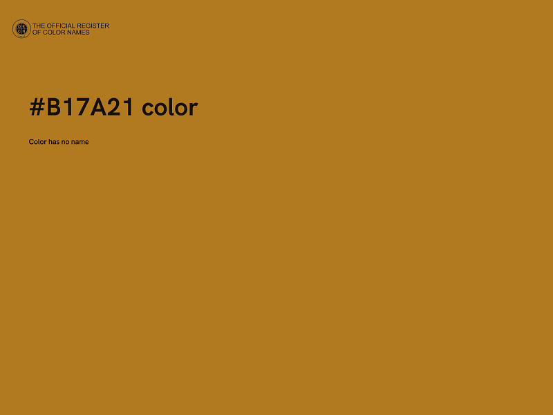 #B17A21 color image