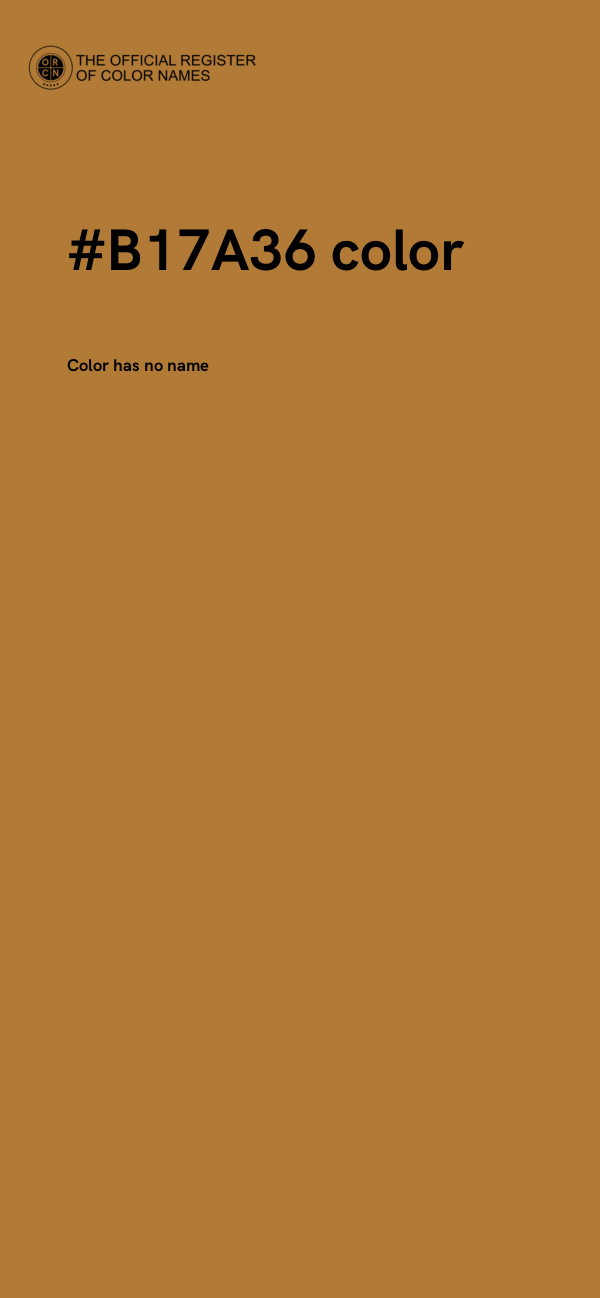 #B17A36 color image