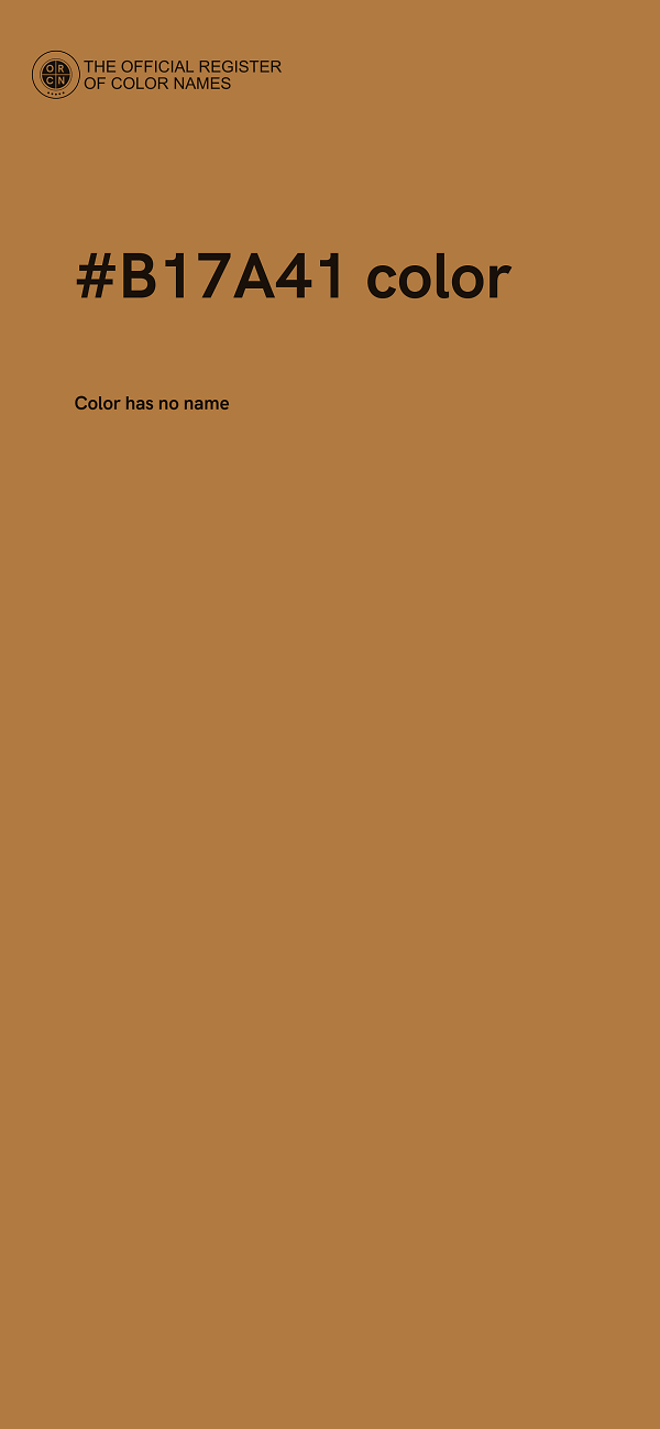 #B17A41 color image