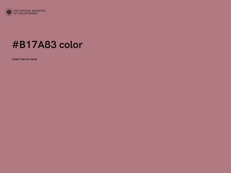 #B17A83 color image