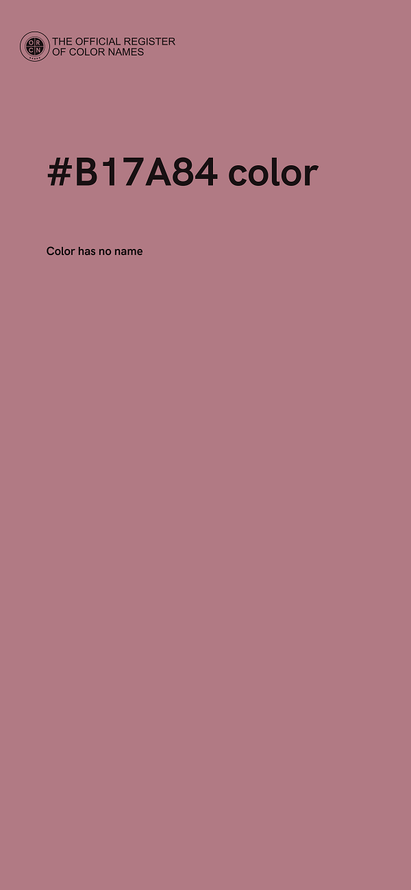 #B17A84 color image