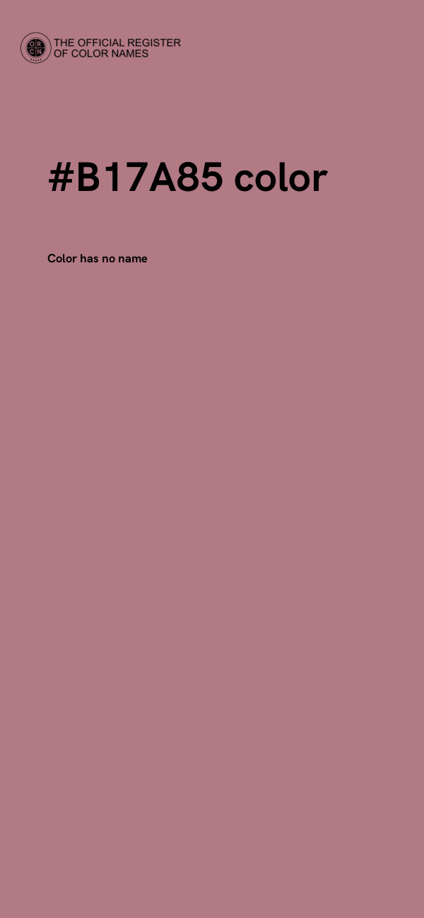 #B17A85 color image