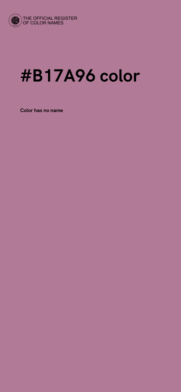 #B17A96 color image