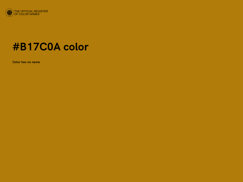 #B17C0A color image