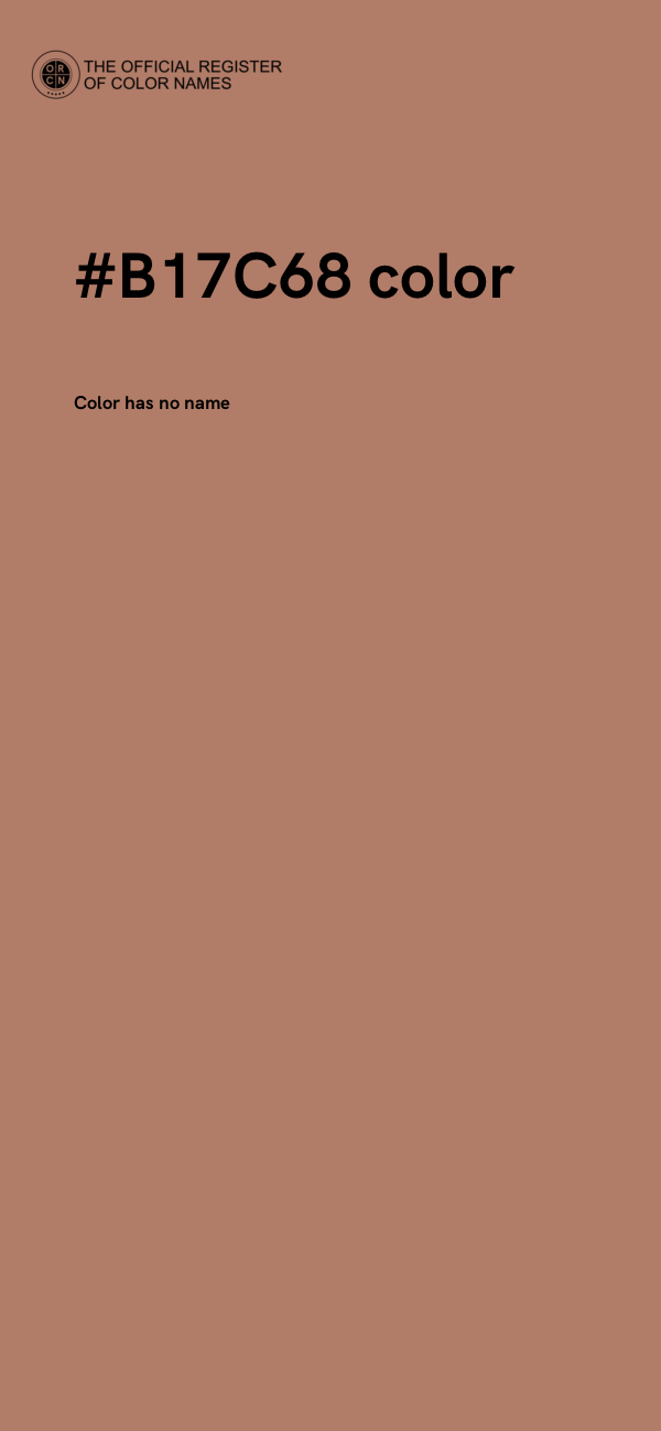#B17C68 color image