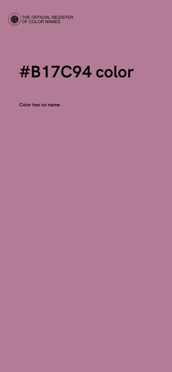 #B17C94 color image