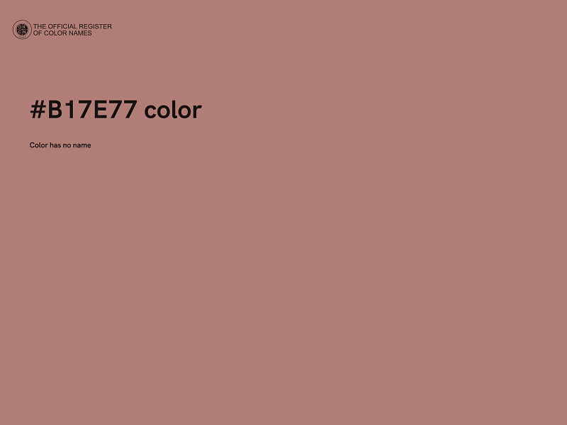 #B17E77 color image