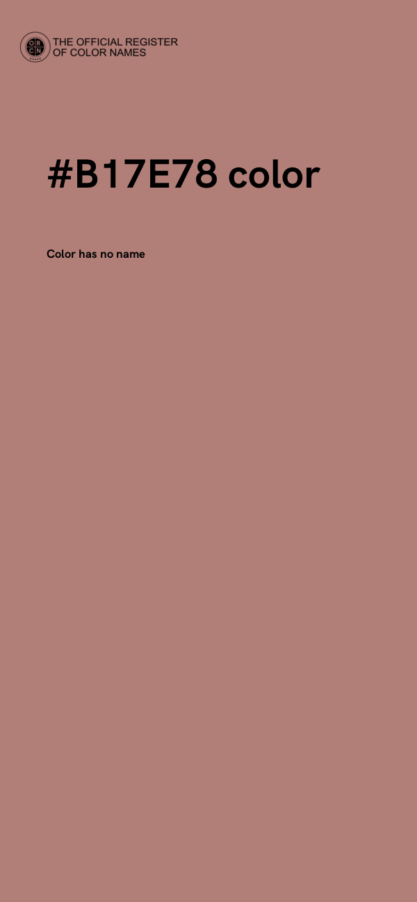 #B17E78 color image