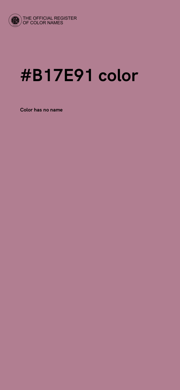 #B17E91 color image