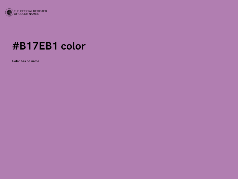 #B17EB1 color image