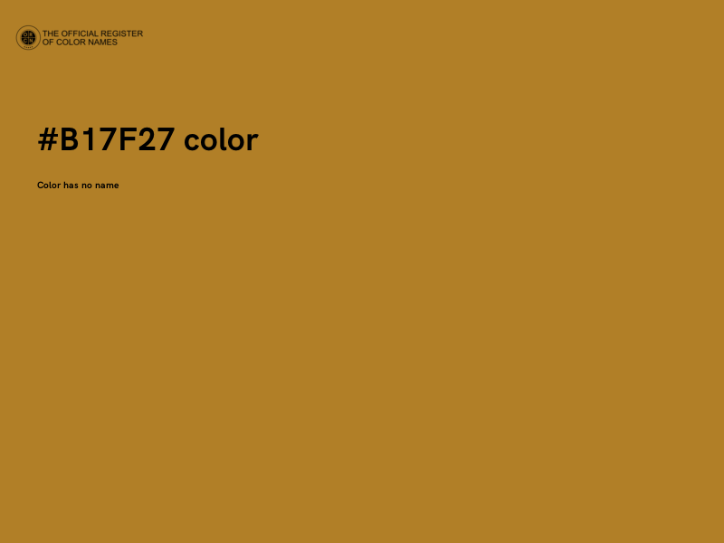 #B17F27 color image