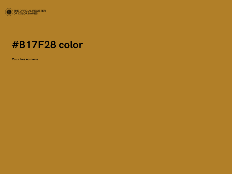 #B17F28 color image