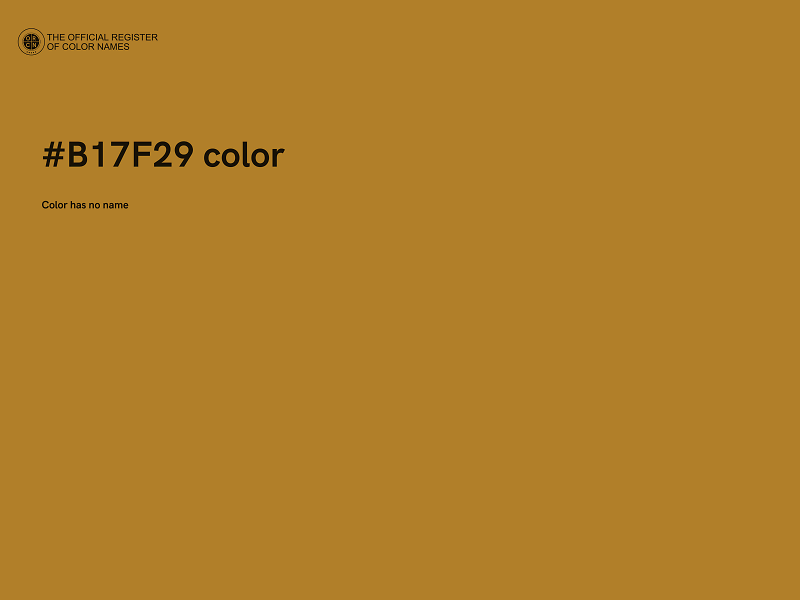 #B17F29 color image