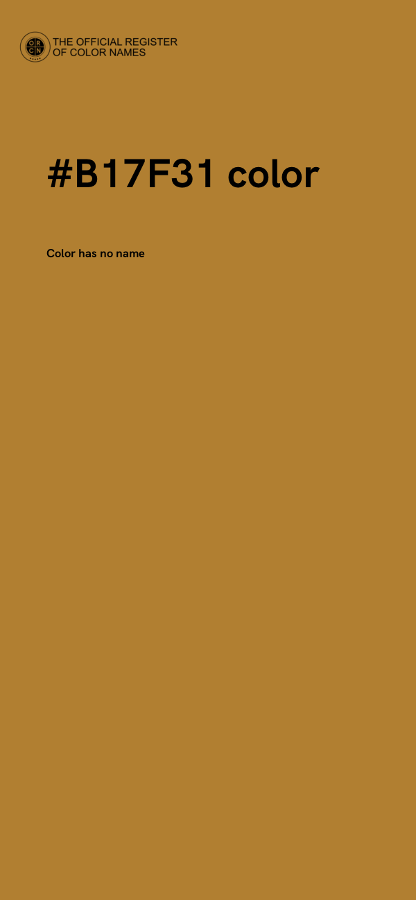 #B17F31 color image