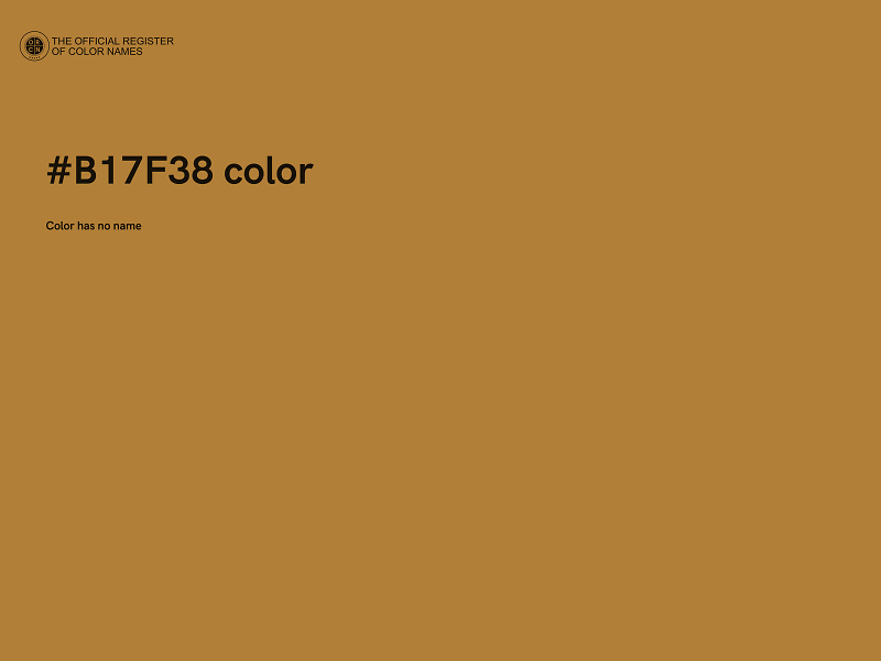 #B17F38 color image