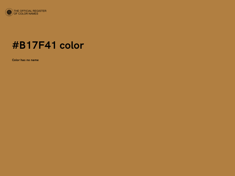 #B17F41 color image