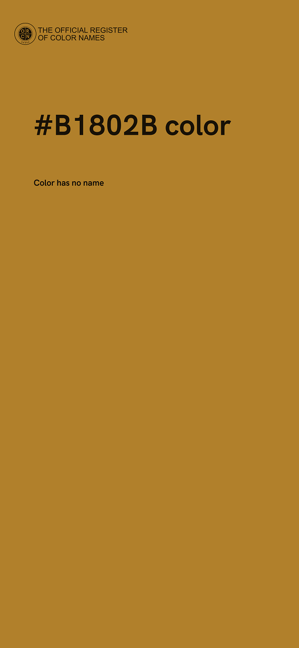 #B1802B color image