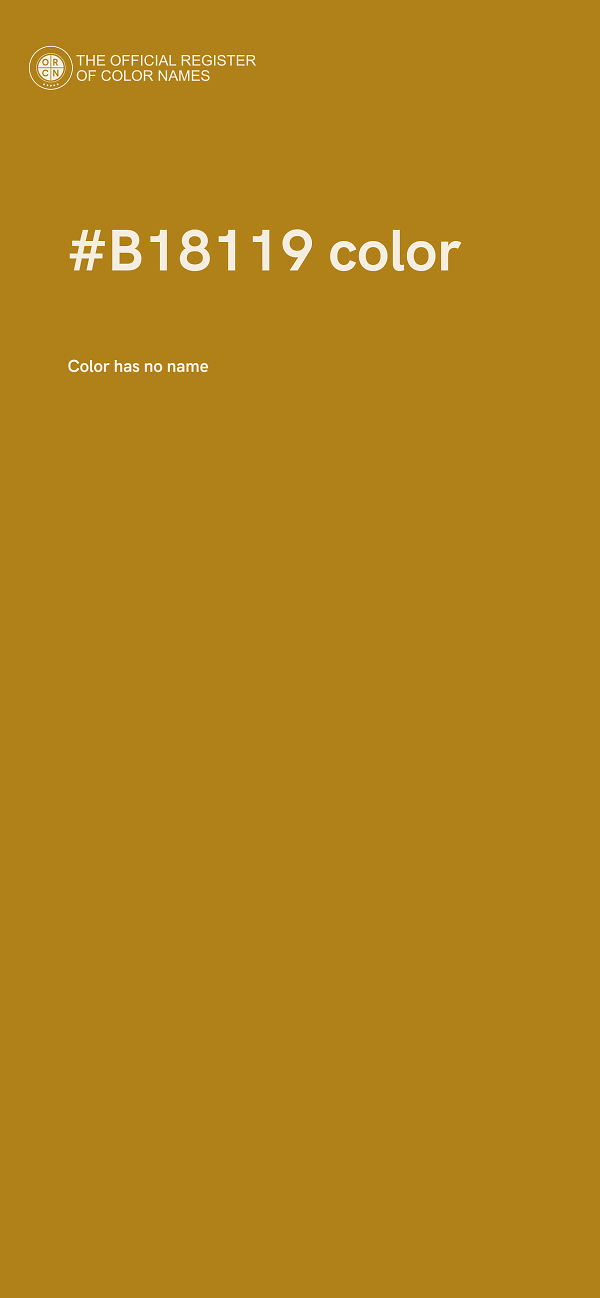 #B18119 color image