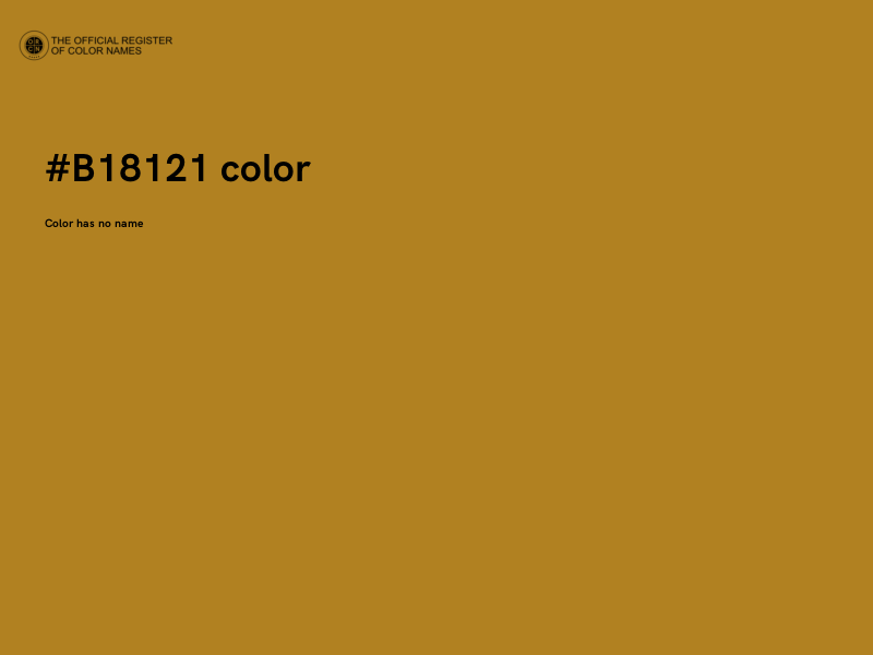 #B18121 color image