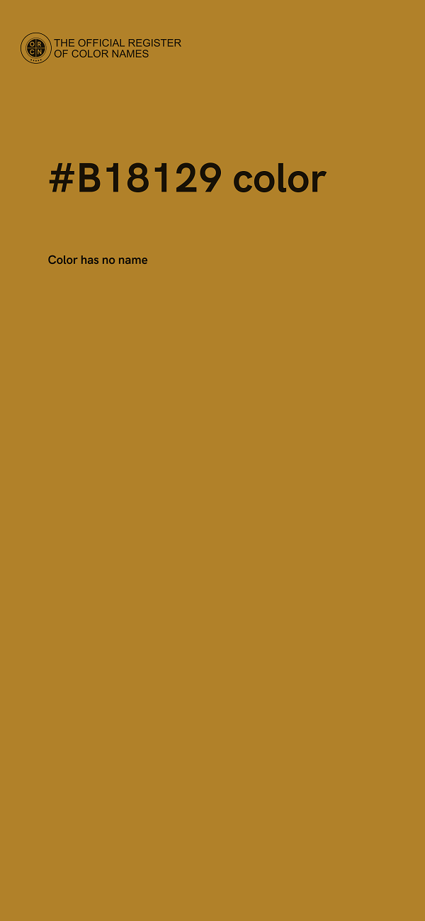 #B18129 color image